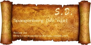 Spangenberg Dániel névjegykártya